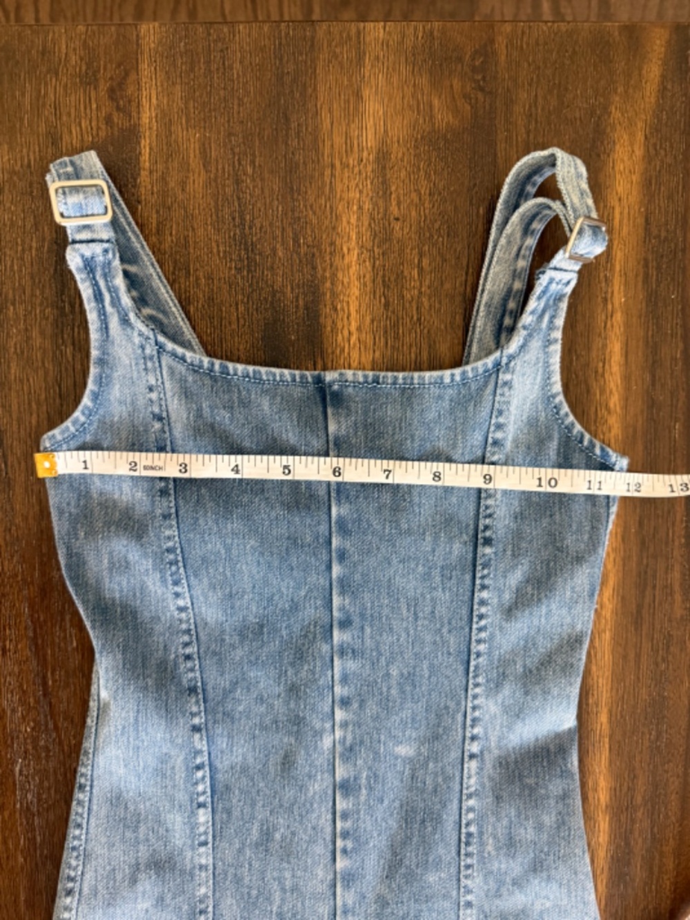 Good American Denim Jumpsuit Fitted Blue One Piece Sleeveless XS - Picture 10 of 15